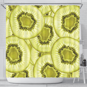 Sliced Kiwi Pattern Shower Curtain Fulfilled In US