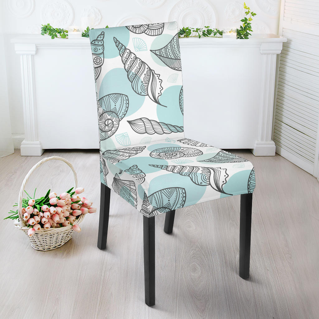 Shell Polynesian Tribal  Dining Chair Slipcover