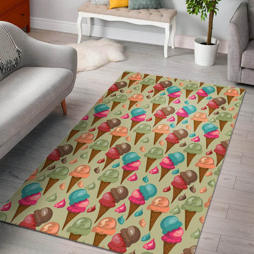 Colorful Ice Cream Pattern Area Rug