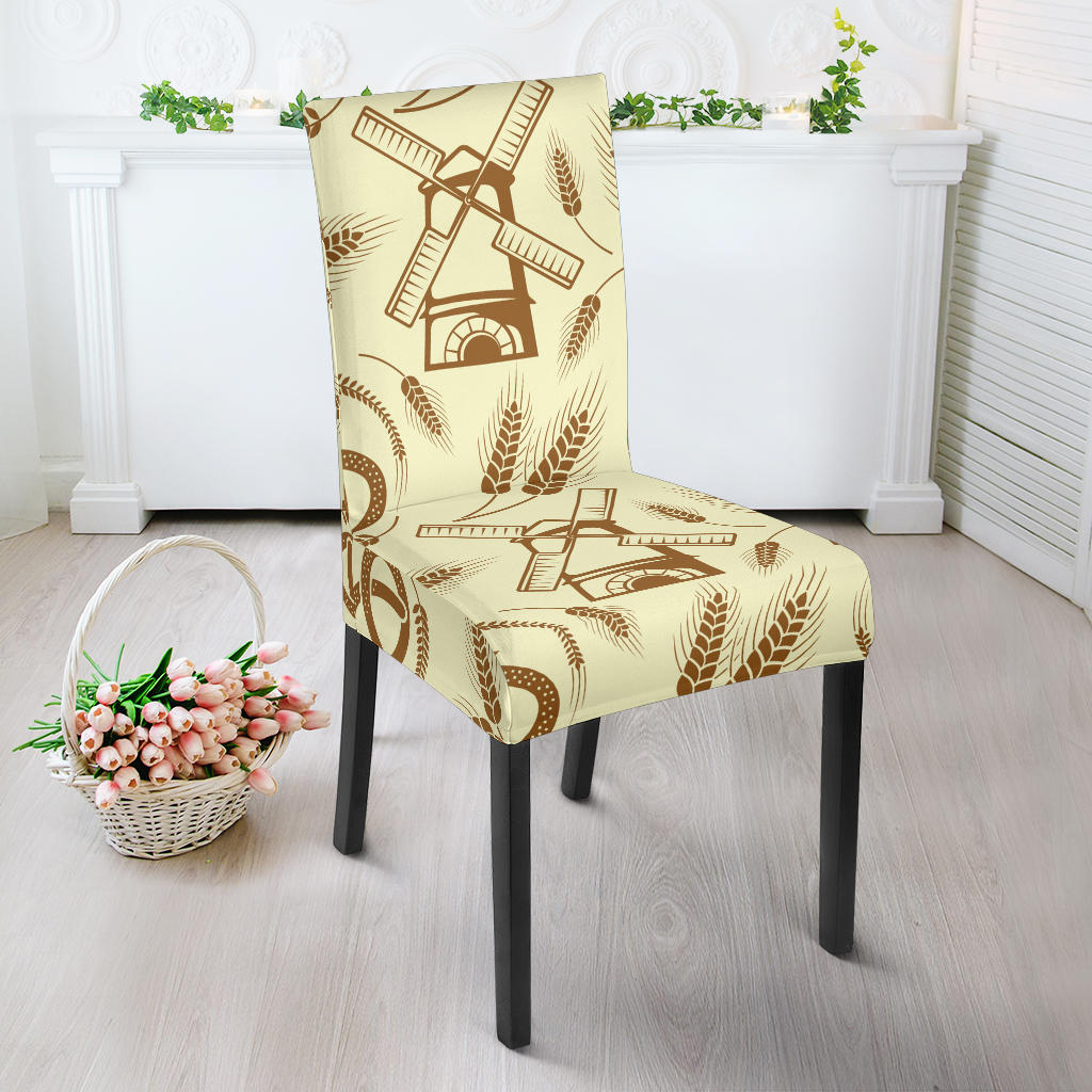 Windmill Wheat Pattern Dining Chair Slipcover