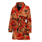 Fire Flame Pattern Women'S Bathrobe