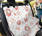 Daruma Japanese Wooden Doll Cherry Blossom Flower Pattern Dog Car Seat Covers