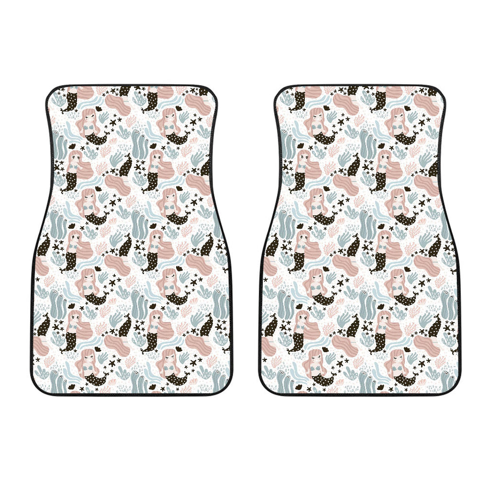 Cute Mermaid Pattern Front Car Mats