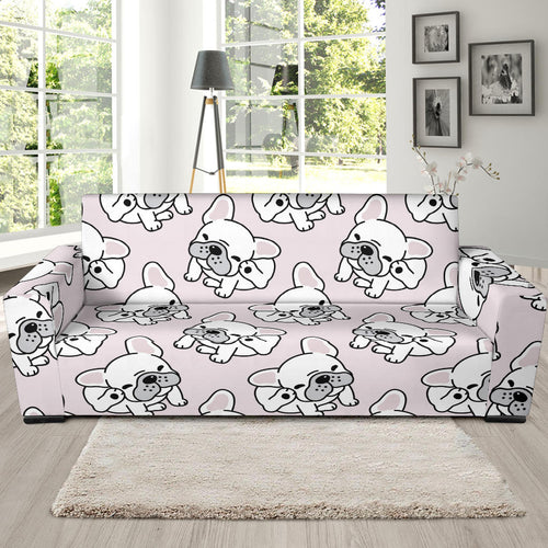 Cute French Bulldog Pattern Sofa Slipcover