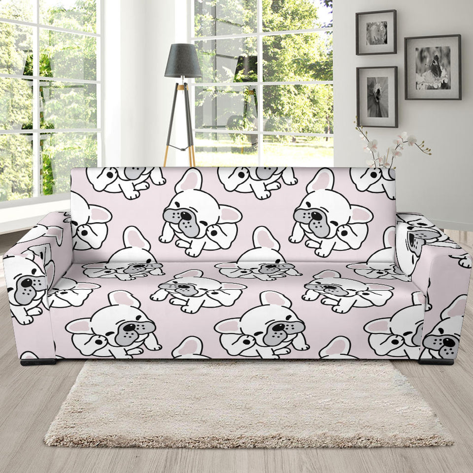Cute French Bulldog Pattern Sofa Slipcover
