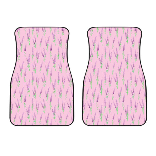 Lavender Pattern Pink Background Front Car Mats