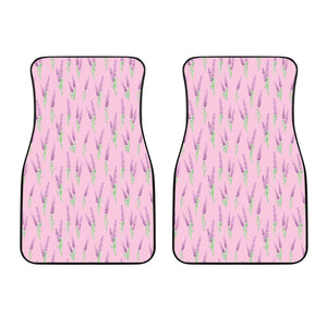 Lavender Pattern Pink Background Front Car Mats