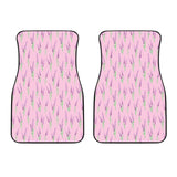 Lavender Pattern Pink Background Front Car Mats