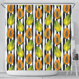 Papaya Design Pattern Shower Curtain Fulfilled In US