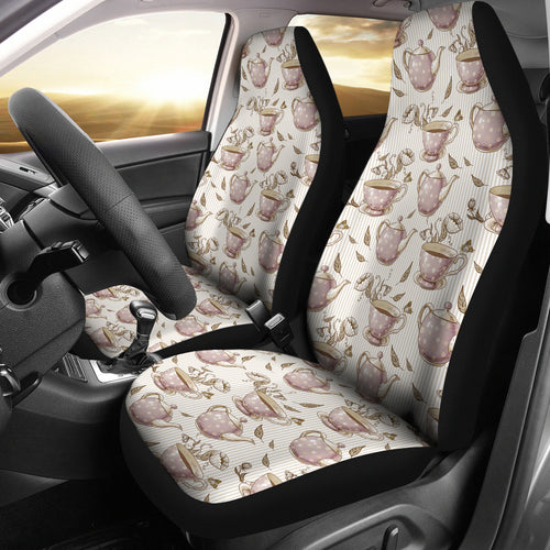 Tea Pots Pattern Print Design 03 Universal Fit Car Seat Covers