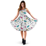 Candy Design Pattern Sleeveless Midi Dress