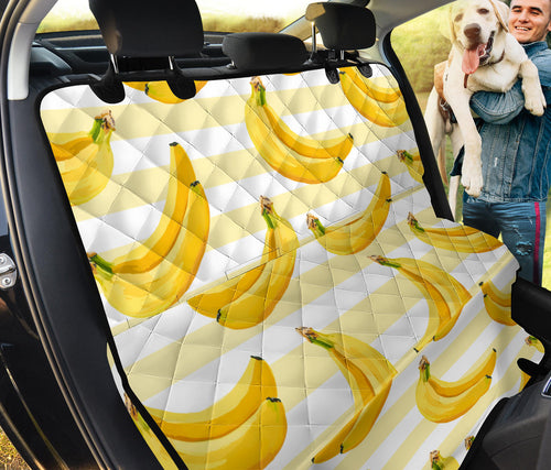 Banana Pattern Blackground Dog Car Seat Covers