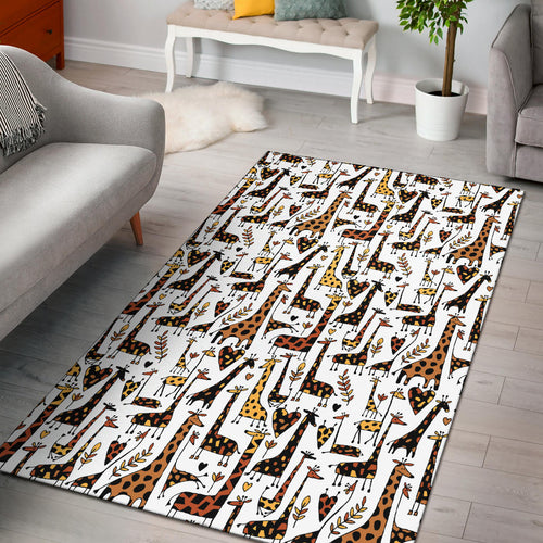 Giraffe Pattern Print Design 05 Area Rug