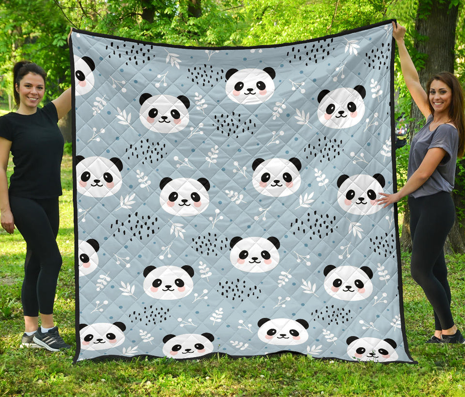 Cute Panda Pattern Premium Quilt