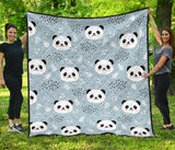 Cute Panda Pattern Premium Quilt