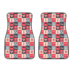 British Pattern Print Design 05 Front Car Mats