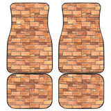 Brick Printed Pattern Print Design 04 Front and Back Car Mats