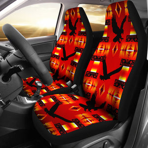 Seven Tribes Eagle Red Car Seat Covers