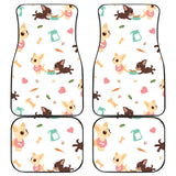 Cute Chihuahua Puppie Pattern Front And Back Car Mats
