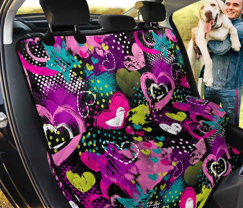 Heart Dot Wave Star Creative Design Pattern Dog Car Seat Covers
