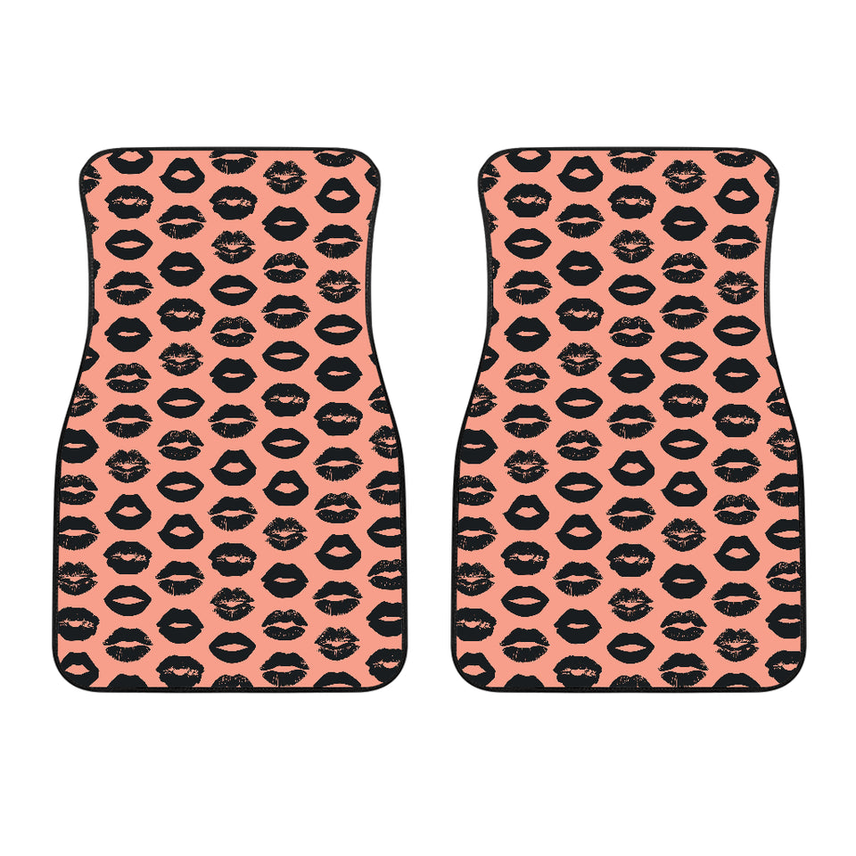 Lips Pattern Print Design 02 Front Car Mats