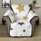 hand drawn gold black star pattern Recliner Cover Protector