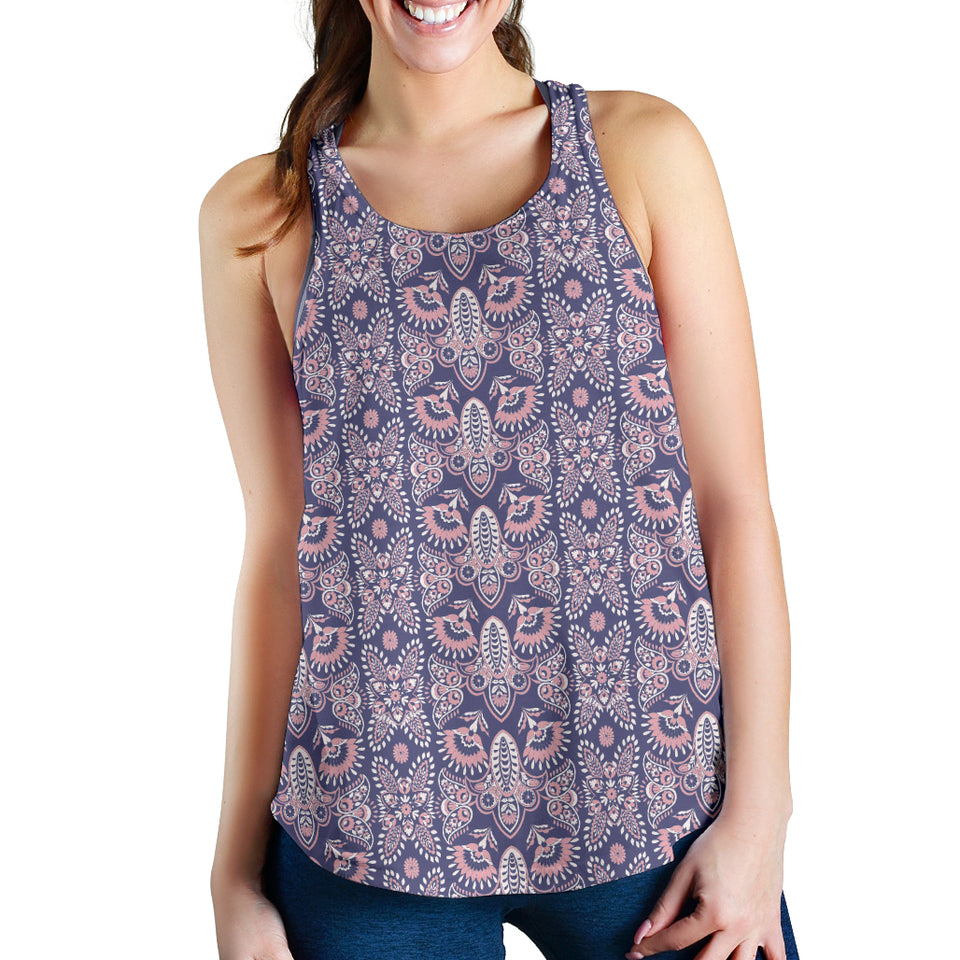 Indian Batik Style pattern Women Racerback Tank Top