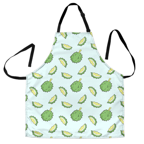 Durian Pattern Blue Background Adjustable Apron