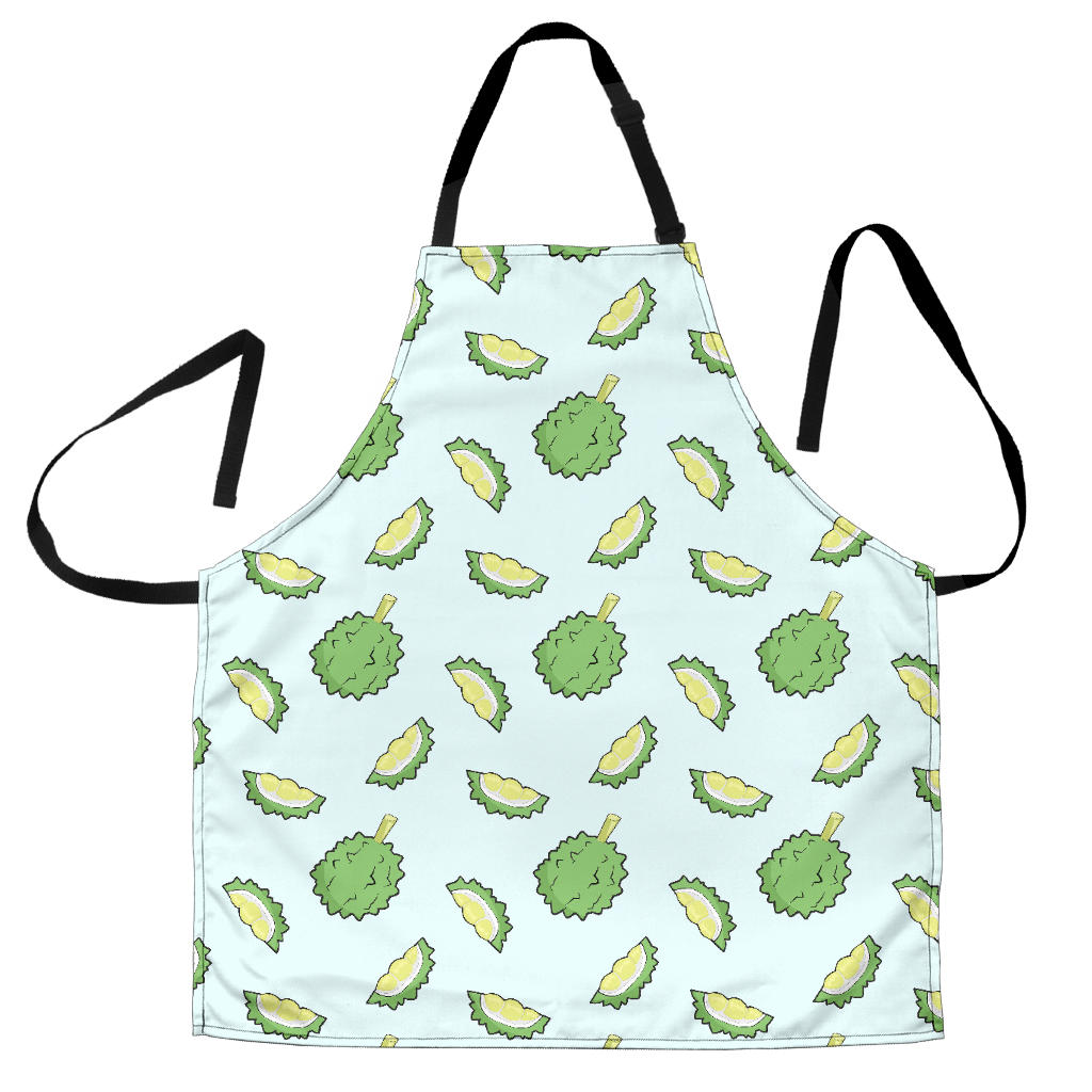 Durian Pattern Blue Background Adjustable Apron