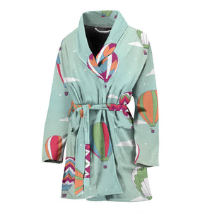 Hot Air Balloon Design Pattern Women'S Bathrobe