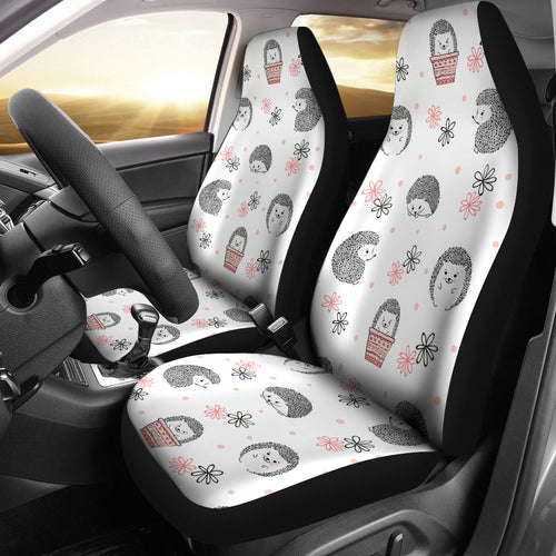 Hedgehog Pattern Print Design 02 Universal Fit Car Seat Covers