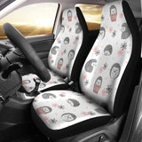 Hedgehog Pattern Print Design 02 Universal Fit Car Seat Covers