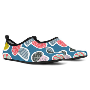 Colorful Mushroom Design Pattern Aqua Shoes