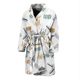 Windmill Pattern Men'S Bathrobe