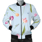 Watercolor Tulips Pattern Men'S Bomber Jacket