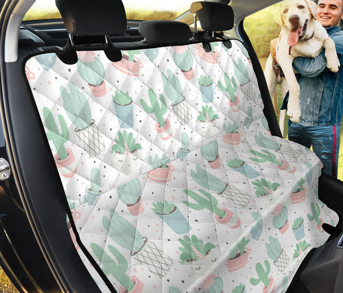 Pastel Colorcactus Pattern Copy Dog Car Seat Covers