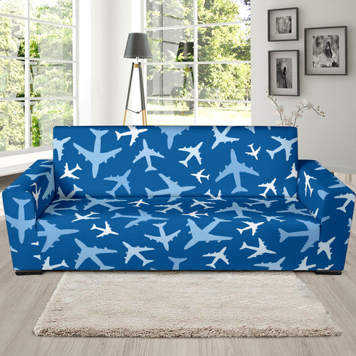Airplane Pattern In The Sky Sofa Slipcover