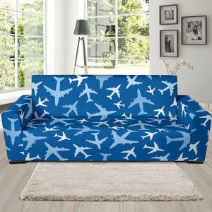 Airplane Pattern In The Sky Sofa Slipcover