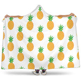 Pineapples Pattern Hooded Blanket