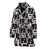 Music Notes Pattern Print Design 01 Women's Bathrobe