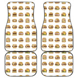 Hamburger Pattern Print Design 02 Front and Back Car Mats