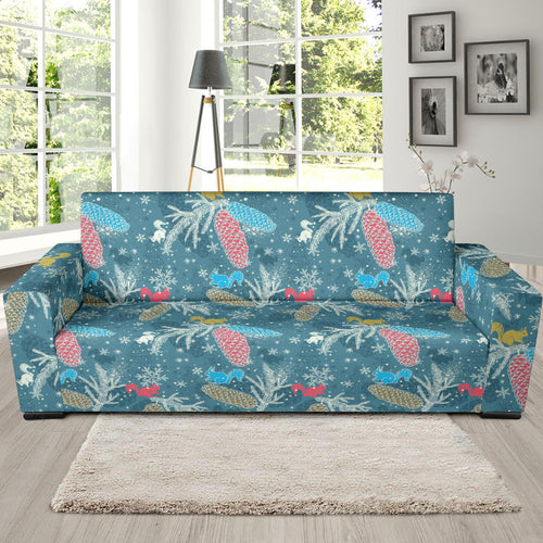 Squirrel Pattern Print Design 01  Sofa Slipcover
