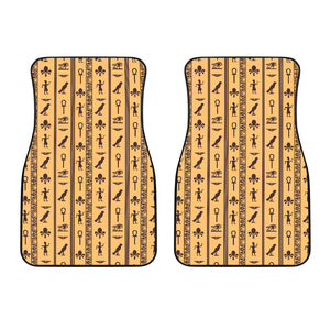 Egypt Hieroglyphics Pattern Print Design 02 Front Car Mats