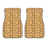 Egypt Hieroglyphics Pattern Print Design 02 Front Car Mats