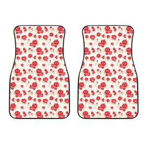 Rose Pattern Print Design 01 Front Car Mats