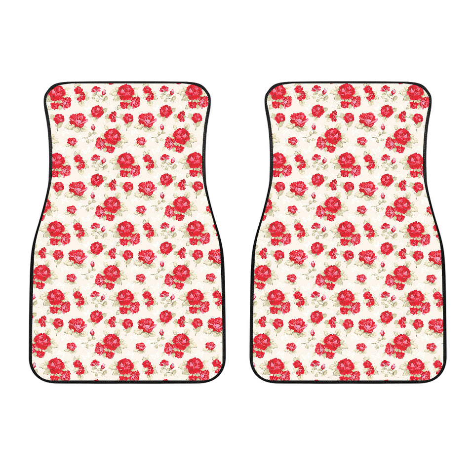 Rose Pattern Print Design 01 Front Car Mats