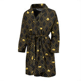 Casino Cards Suits Pattern Print Design 01 Men's Bathrobe