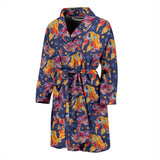 Goldfish Pattern Print Design 05 Men's Bathrobe