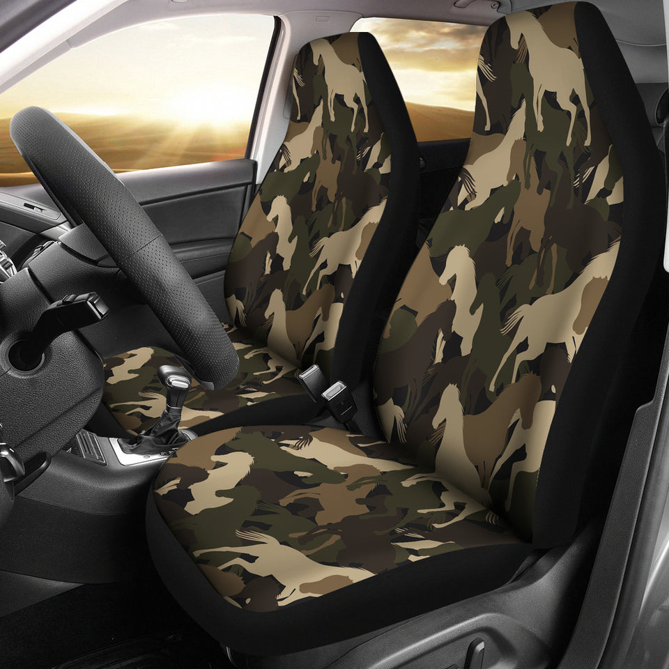 Horse Camouflage Pattern Universal Fit Car Seat Covers