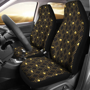 Casino Cards Suits Pattern Print Design 01 Universal Fit Car Seat Covers